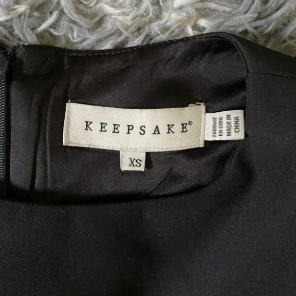 Keepsake Borderline black mini dress flared bottom XS - Picture 7 of 11